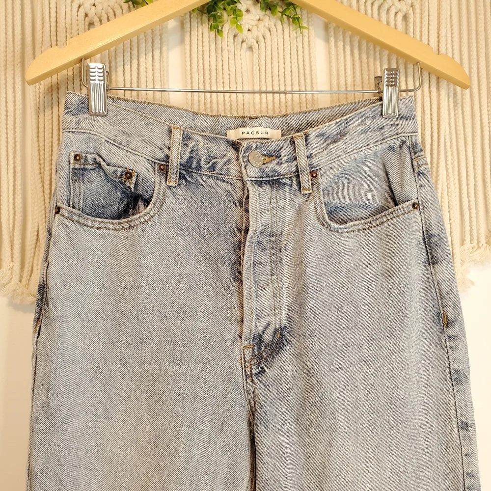 Pacsun Light Wash Ultra High Rise Slim - Picture 3 of 7